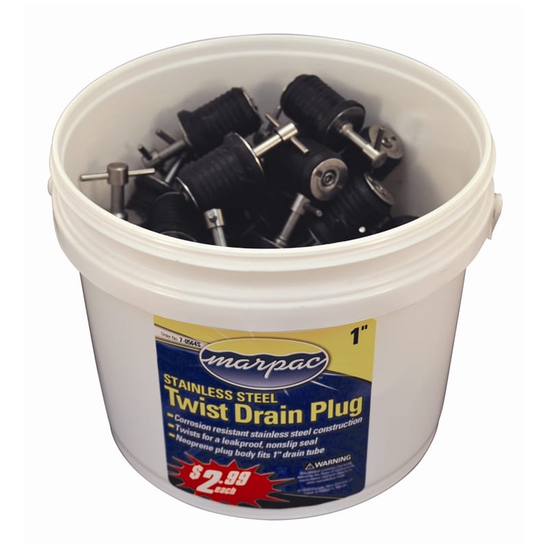 Marpac Qualifies for Free Shipping Marpac Drain Plug Turn-Tite SS 1" Bucket of 50 #7-0564S