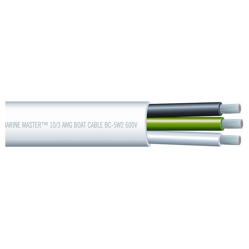 Marpac Not Qualified for Free Shipping Marpac Jacketed Boat Cable 10/3 AWG 100' White/Black/Green #7-4376