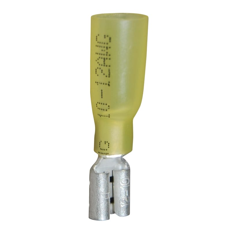 Marpac Not Qualified for Free Shipping Marpac Quick Slide Insulated Heat Shrink Yellow 12-10 AWG .250 Female #7-3420