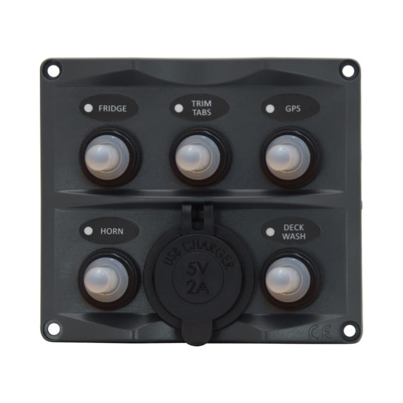 Marpac Qualifies for Free Shipping Marpac Switch Panel Illuminated Toggle 5-Switch & USB #7-1240