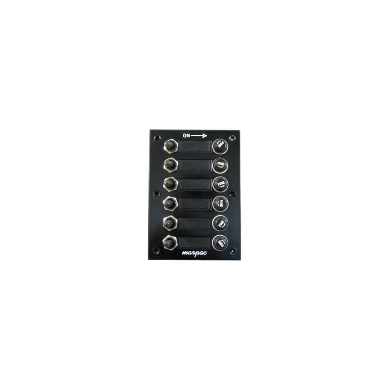 Marpac Qualifies for Free Shipping Marpac Switch Panel Toggle 6-Gang with Switch Boot #7-0517