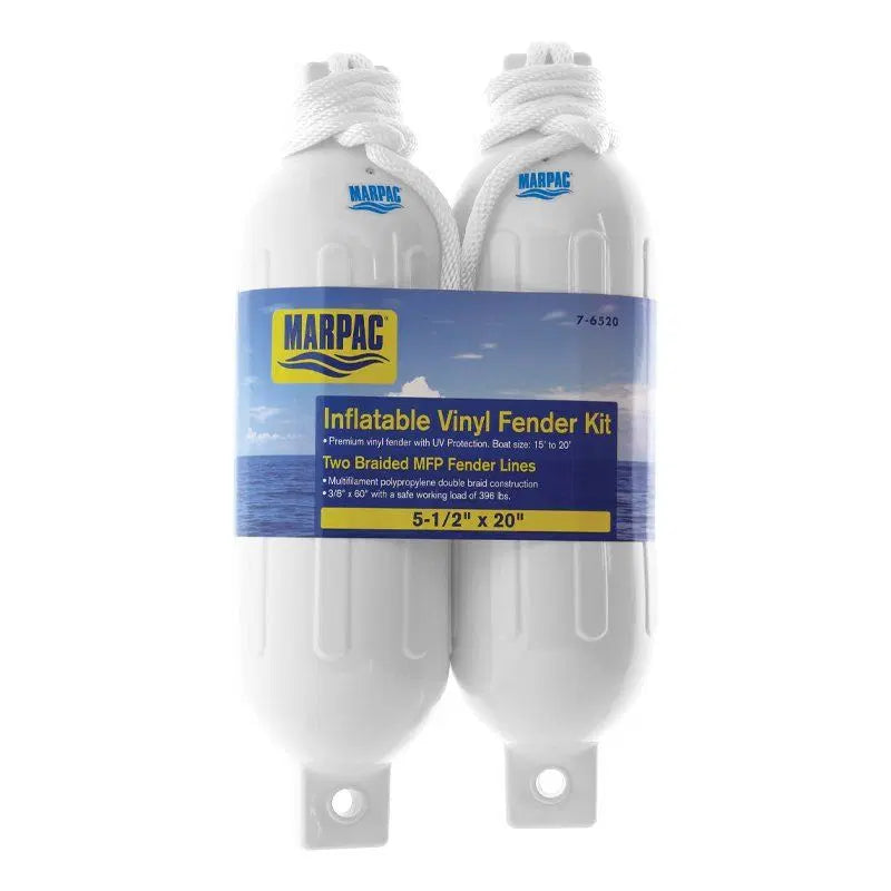 Marpac Qualifies for Free Shipping Marpac Twin Pack Fenders White 5.5" x 20" #7-6520