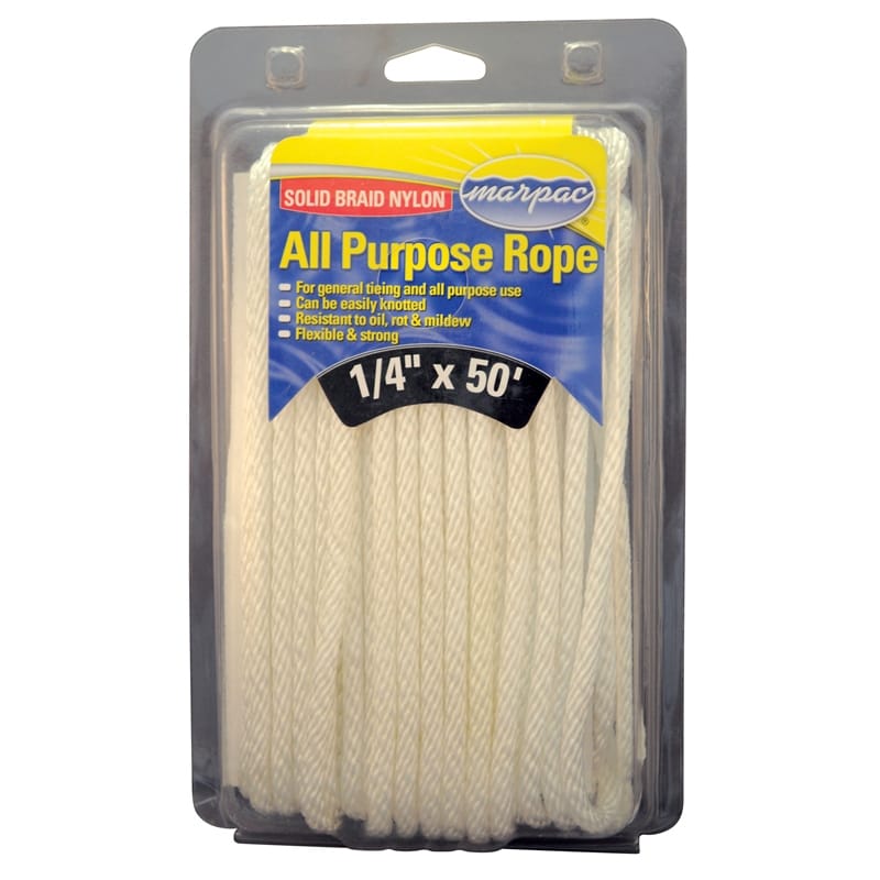 Marpac Qualifies for Free Shipping Marpac Utility Line Nylon Solid/Braid 1/4" x 50' #7-6218