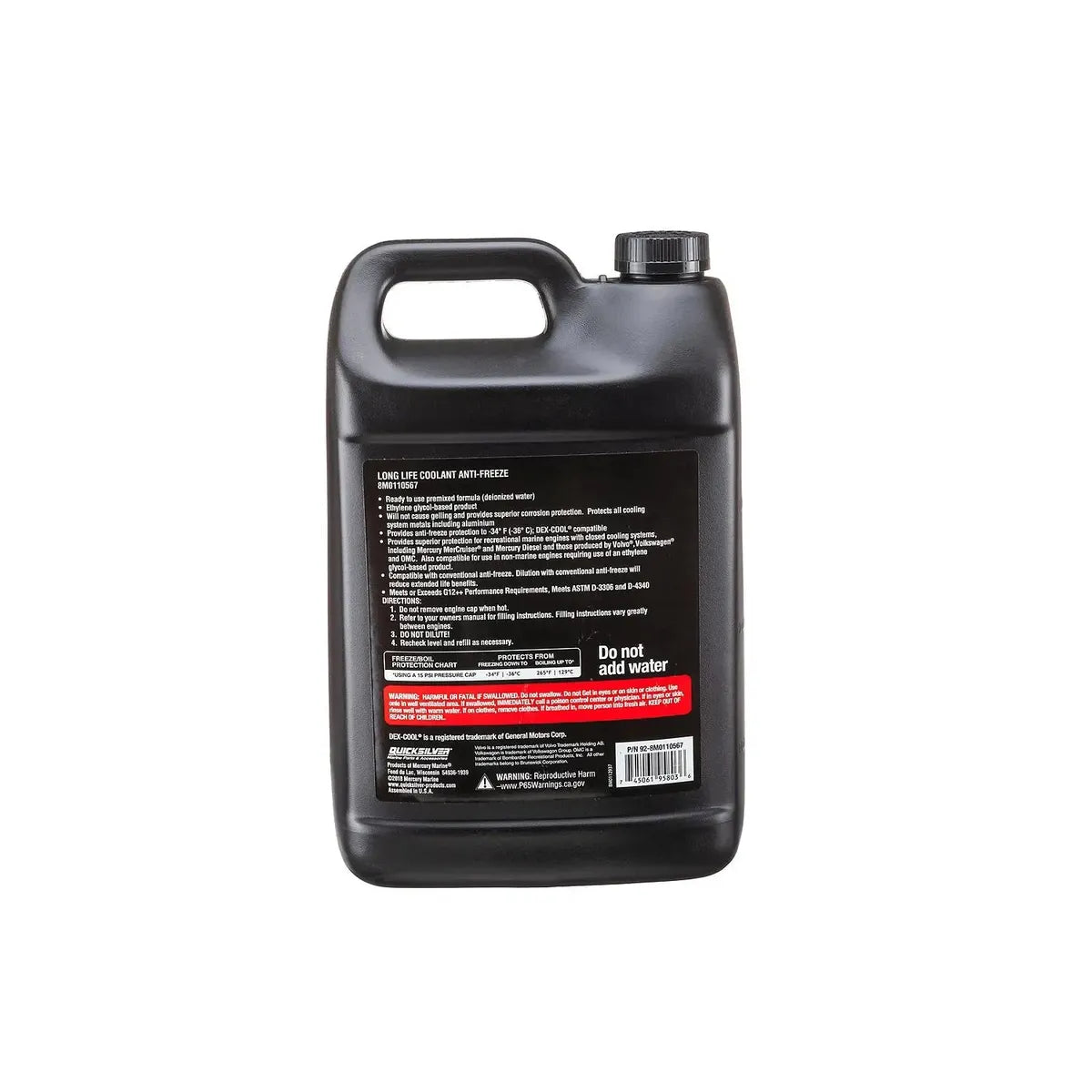 Mercury Marine Qualifies for Free Shipping Mercury Extended Life Coolant Gallon Pre-Diluted 50/50 #92-8M0110567