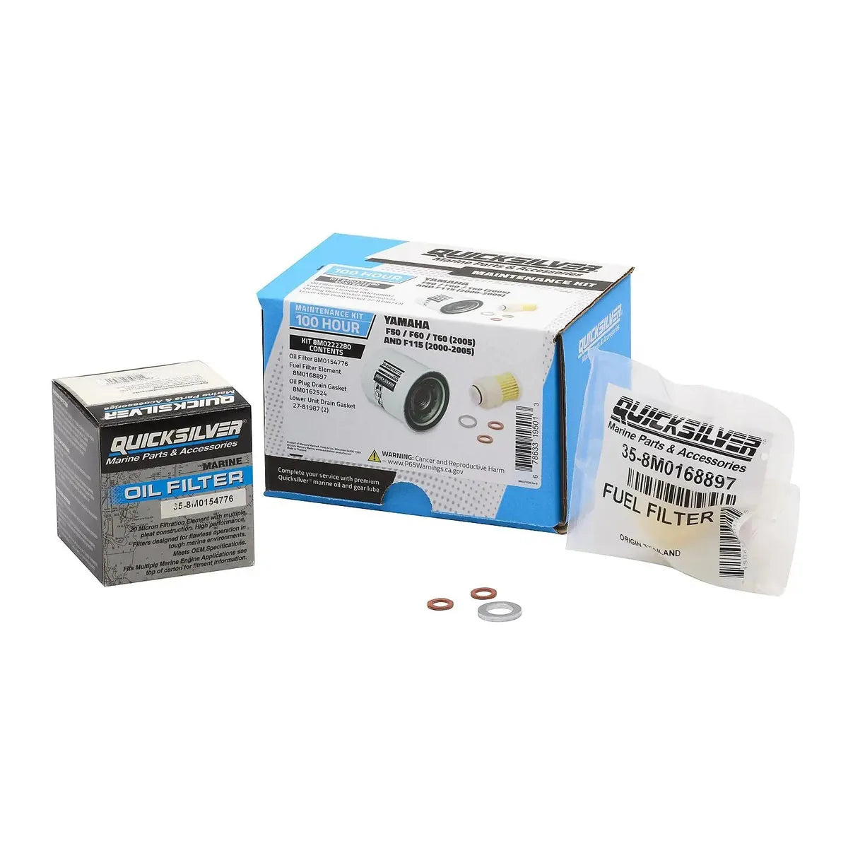 Mercury Marine Qualifies for Free Shipping Mercury Maintenance Kit 100 Hours Yamaha 50/60/115 HP #8M0222280