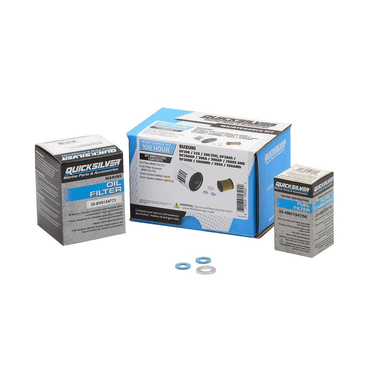 Mercury Marine Qualifies for Free Shipping Mercury Maintenance Kit Suzuki 100 Hours DF200-350 HP #8M0222305