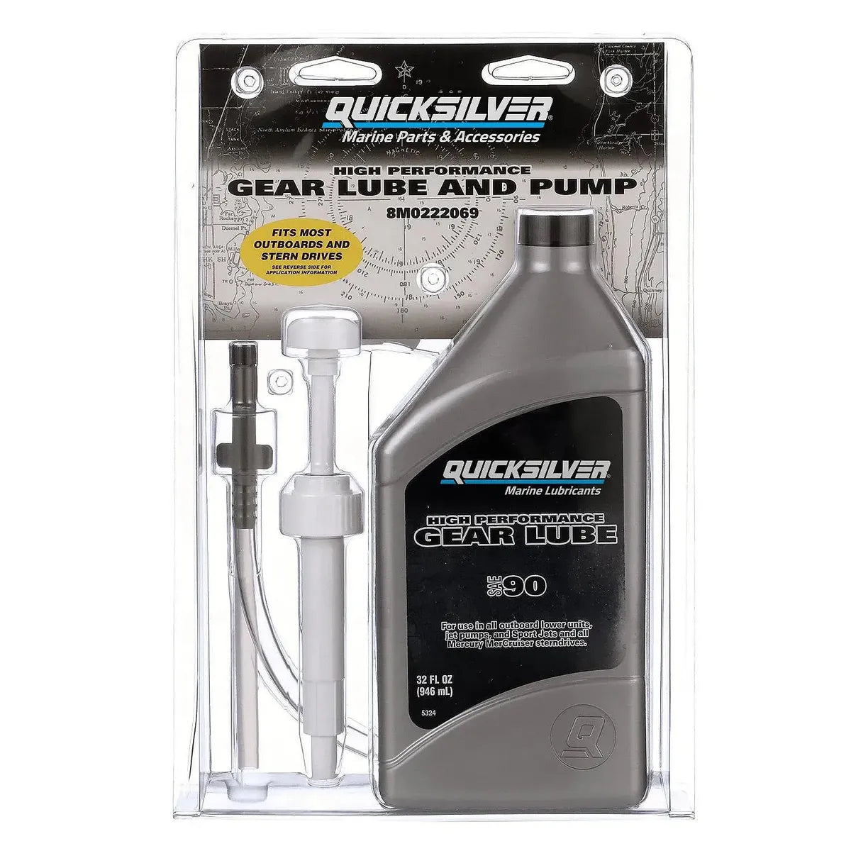 Mercury Marine Qualifies for Free Shipping Mercury SAE 90 High-Performance Gear Lube & Pump Kit #8M0222069