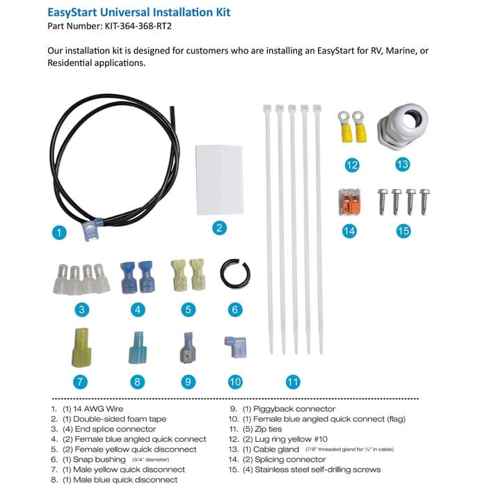 Micro-Air Qualifies for Free Shipping Micro-Air Easystart Universal Installation Kit #364-368-RT2