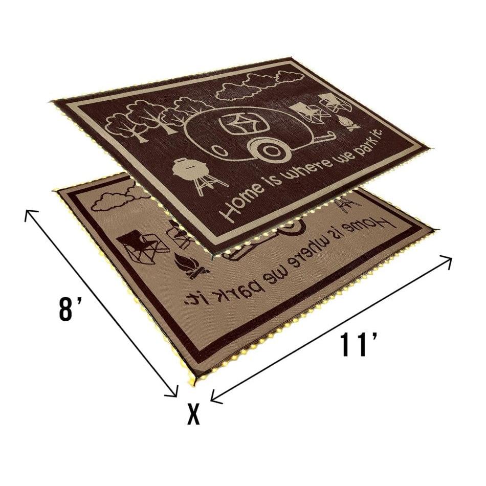 Ming's Mark Not Qualified for Free Shipping Ming's Mark Patio Mat RV Home LED 8' x 11' Brown/Beige #LRVH8117