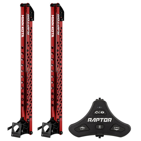 Minn Kota Not Qualified for Free Shipping Minn Kota Raptor Bundle 10' Red Active Anchor & Footswitch #1810632/PAIR