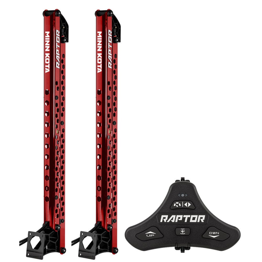 Minn Kota Not Qualified for Free Shipping Minn Kota Raptor Bundle 8' Red Active Anchor & Footswitch #1810622/PAIR