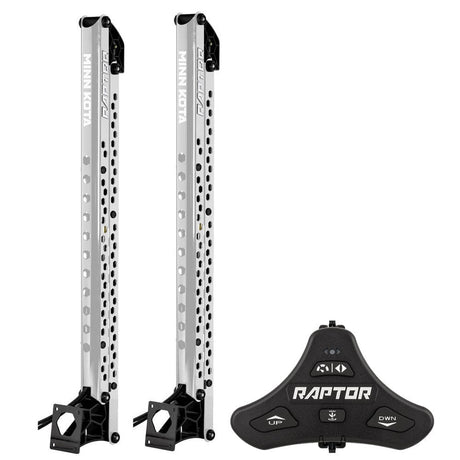 Minn Kota Not Qualified for Free Shipping Minn Kota Raptor Bundle 8' Silver Active Anchor & Footswitch #1810623/PAIR