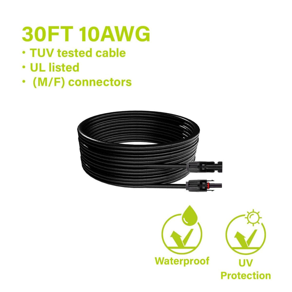 Newpowa America Qualifies for Free Shipping Newpowa America 30' Black 10 AWG MC4 Wire #NPC-30FT