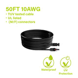 Newpowa America Qualifies for Free Shipping Newpowa America 50' Black 10 AWG MC4 Wire #NPC-50FT