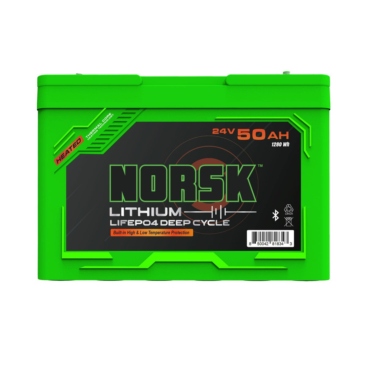 Norsk Qualifies for Free Shipping Norsk LIFEPO4 Battery Guardian Heated 24v 50Ah #23-245H