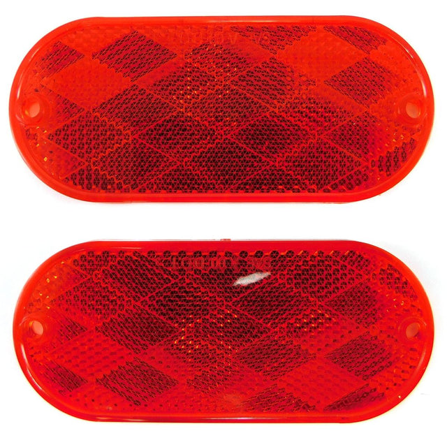 Optronics Qualifies for Free Shipping Optronics Red Oblong Self Adhesive Reflectors 2-pk #RE12RK