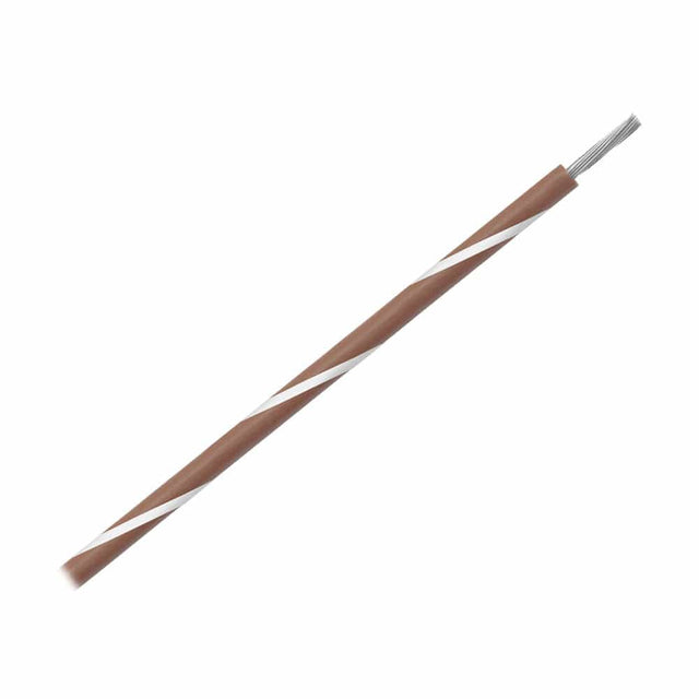 Pacer Group Not Qualified for Free Shipping Pacer 16 AWG UL 105c 600v Tinned Copper Brown/White Stripe #WUL16BR-9-1000