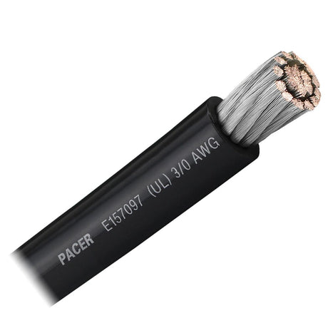 Pacer Group Qualifies for Free Shipping Pacer Black 3/0 AWG Battery Cable Sold by the Foot #WUL3/0BK-FT