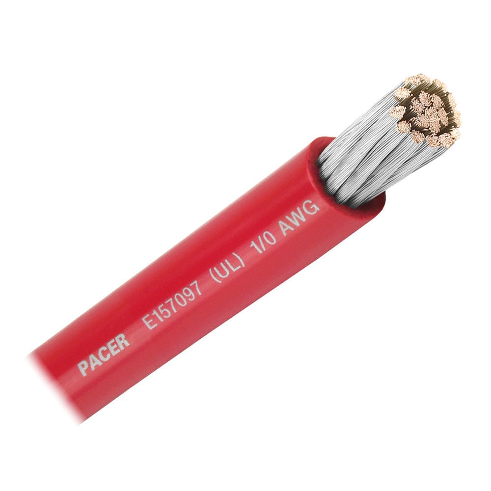 Pacer Group Truck Freight - Not Qualified for Free Shipping Pacer Red 50' 1/0 AWG Battery Cable #WUL1/0RD-50