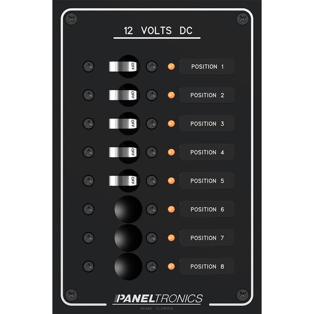Paneltronics Qualifies for Free Shipping Paneltronics Standard DC 8-Position Breaker Panel with LEDs #9972204B