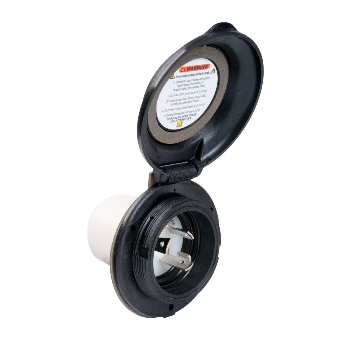 ParkPower Qualifies for Free Shipping ParkPower 30a Contoured Power Inlet #304EL-BRV.BLK