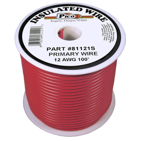 Pico Qualifies for Free Shipping Pico Primary Wire 12 AWG Red 100' Spool #81121S
