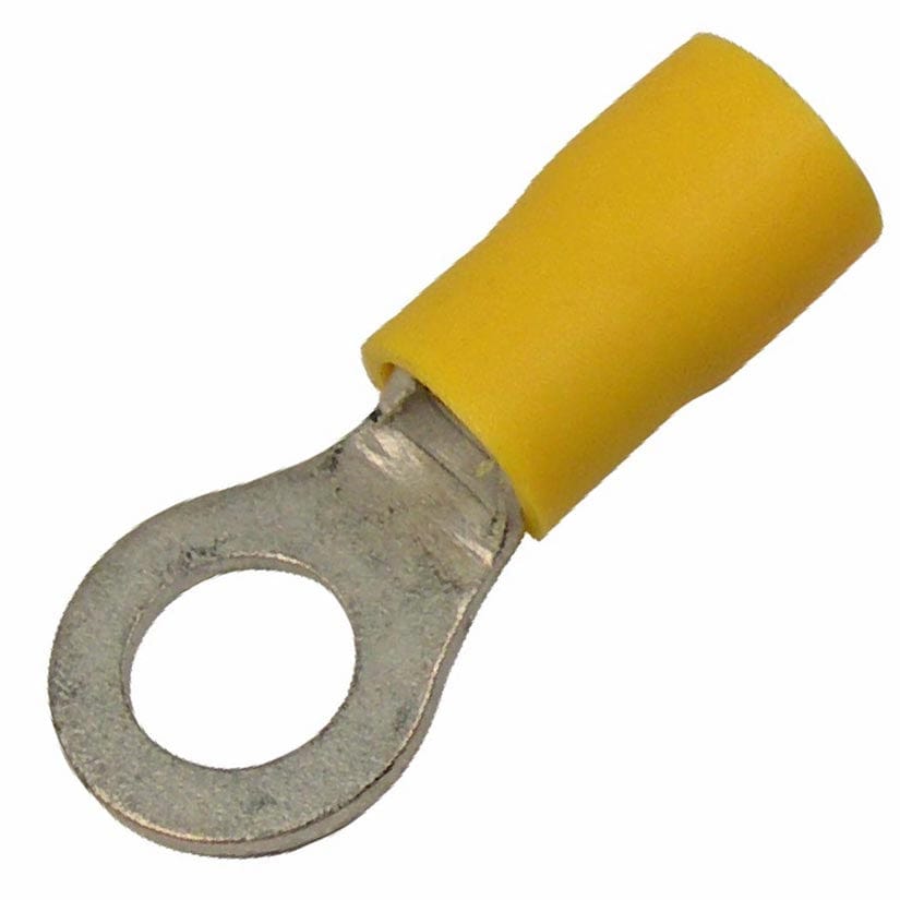 Pico Qualifies for Free Shipping Pico Vinyl-Insulated Ring Terminal 1/4" Stud 12-10 AWG Yellow 12-pk #1906KT