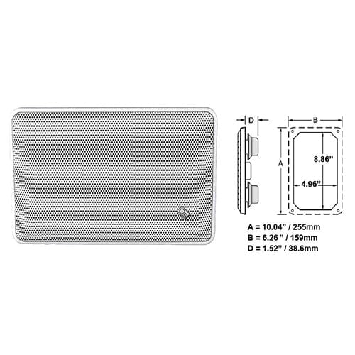 Polyplanar Qualifies for Free Shipping Poly-Planar 3-Way Platinum Panel Marine Speaker Pair White #MA5500W
