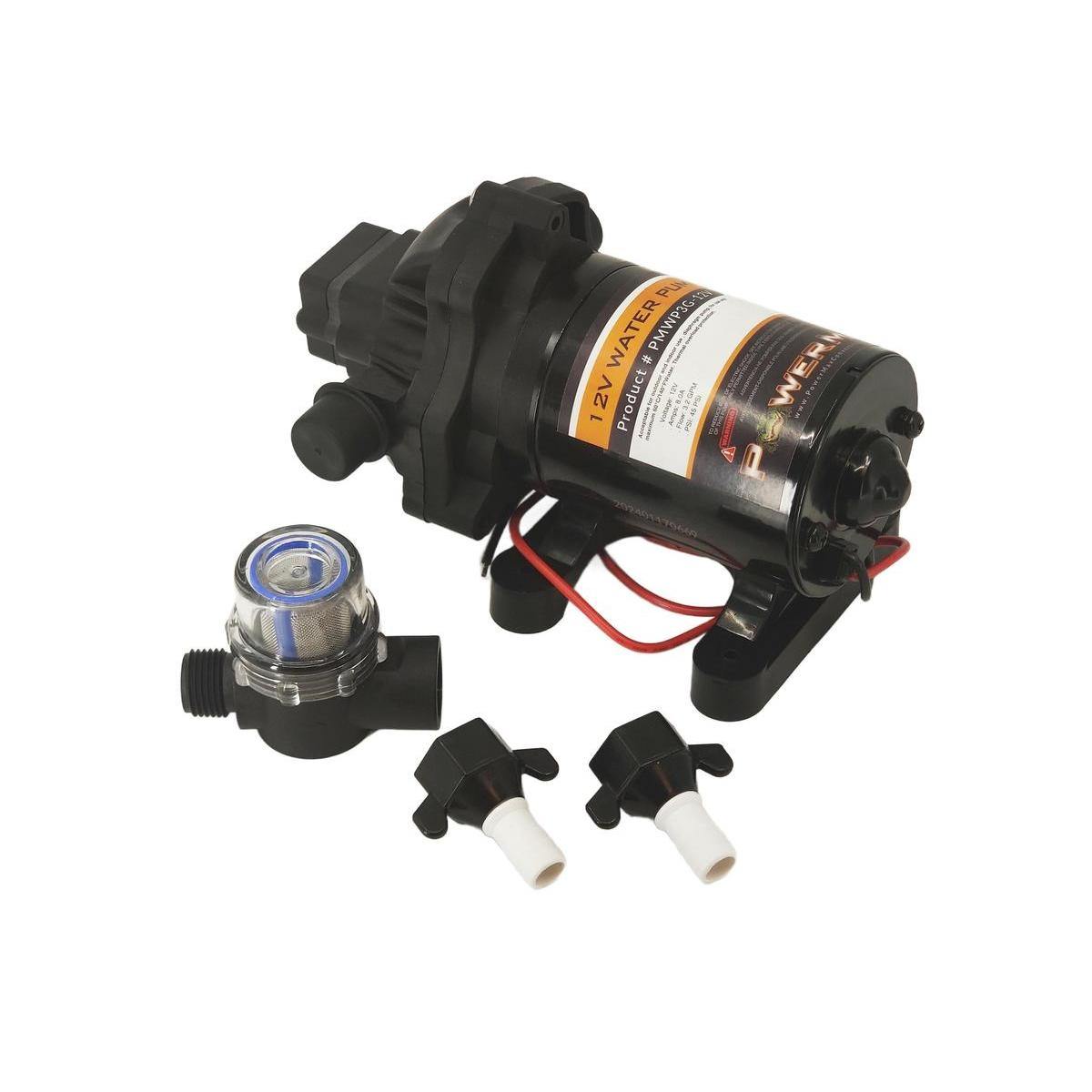 PowerMax Qualifies for Free Shipping PowerMax Water Pump 12v 3.2 GPM 45 PSI #PMWP3G-12V