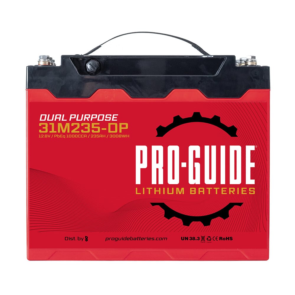 Pro-Guide Qualifies for Free Shipping Pro-Guide Alpha 12v 235ah Group 31 Tall Lithium Battery #31M235-DP