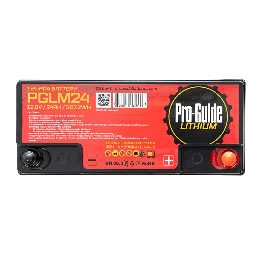 Pro-Guide Qualifies for Free Shipping Pro-Guide Signature 12v 24ah Lithium Battery #M24