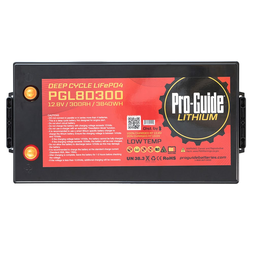 Pro-Guide Qualifies for Free Shipping Pro-Guide Signature 12v 300ah 8d Lithium Battery #8D300