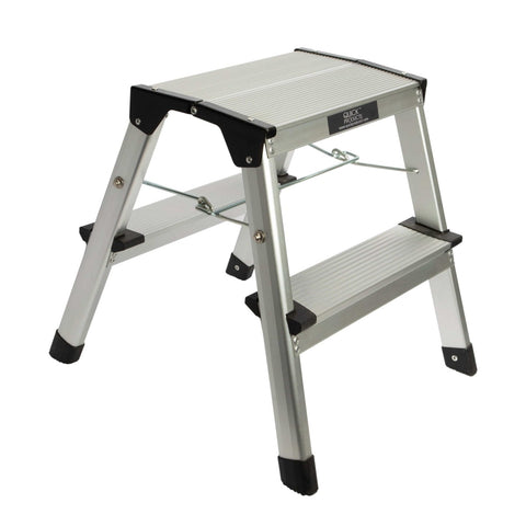Quick Products Qualifies for Free Shipping Quick Products Slim-Profile Easy Folding 2-Step Stool 200 lb #QP-FTSS