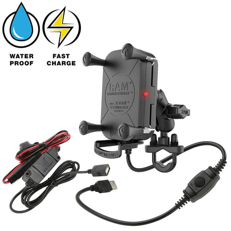 Ram Mounts Qualifies for Free Shipping RAM Tough-Charge 15w Wi Charging Motorcycle Mount #RAM-B-149Z-A-UN12W-V7M-1