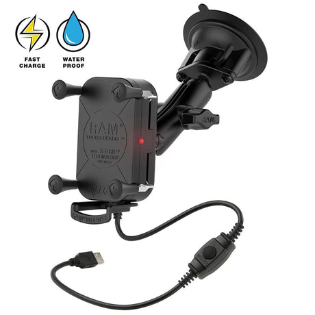 Ram Mounts Qualifies for Free Shipping RAM Tough-Charge 15w Wireless Charging Mount #RAM-B-166-UN12W-1
