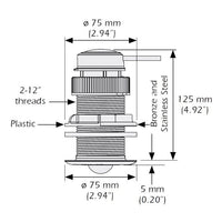 Raymarine Qualifies for Free Shipping Raymarine DST800 Nylon Thru-Hull Depth Temp Speed #A22154