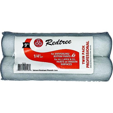 Redtree Industries Qualifies for Free Shipping Redtree 9" Roller 1/4" Nap Twin-Pack #29118