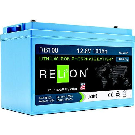 RELiON Battery Qualifies for Free Shipping RELiON Battery Lithium Battery 12v 100ah G31 #RB100