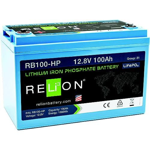 RELiON Battery Qualifies for Free Shipping RELiON Battery Lithium Battery 12v 100ah G31 #RB100-HP