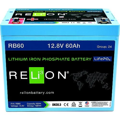RELiON Battery Qualifies for Free Shipping RELiON Battery Lithium Battery 12v 60ah G24 #RB60