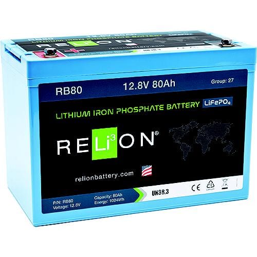 RELiON Battery Qualifies for Free Shipping RELiON Battery Lithium Battery 12v 80ah G27 #RB80