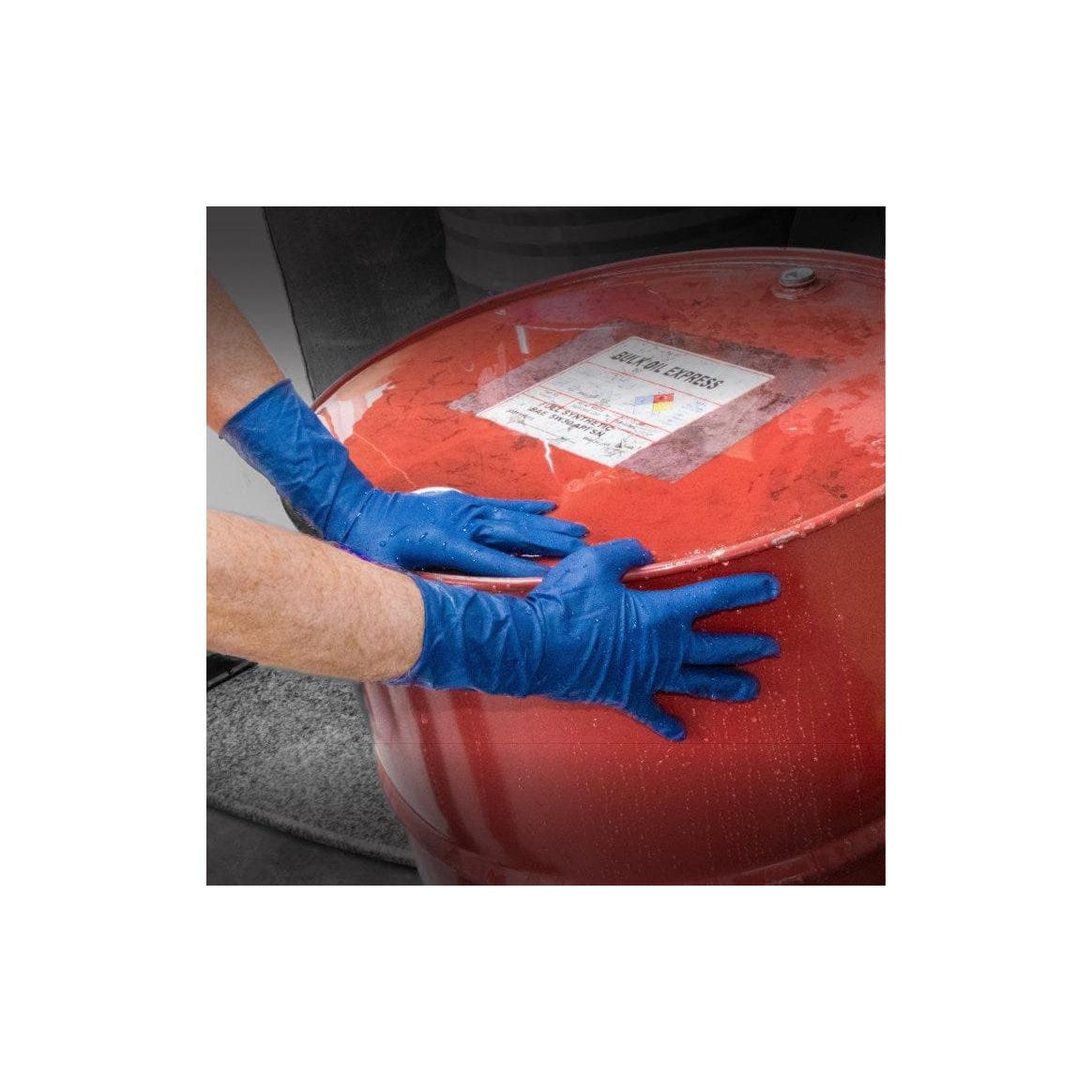SAS Safety Qualifies for Free Shipping SAS Safety Latex 14mil Blue Glove M 50-Box #6602-20