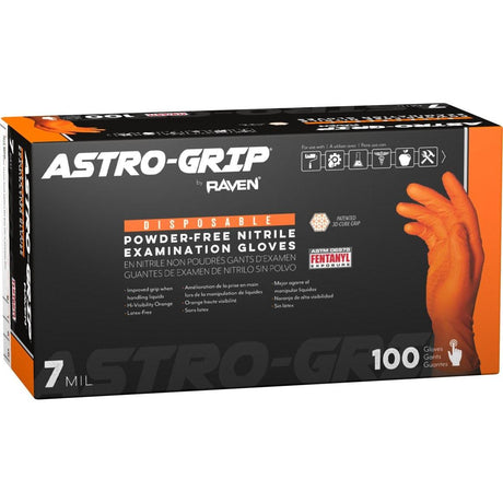 SAS Safety Qualifies for Free Shipping SAS Safety Nitrile 7mil Orange Glove L 100-Box #66473