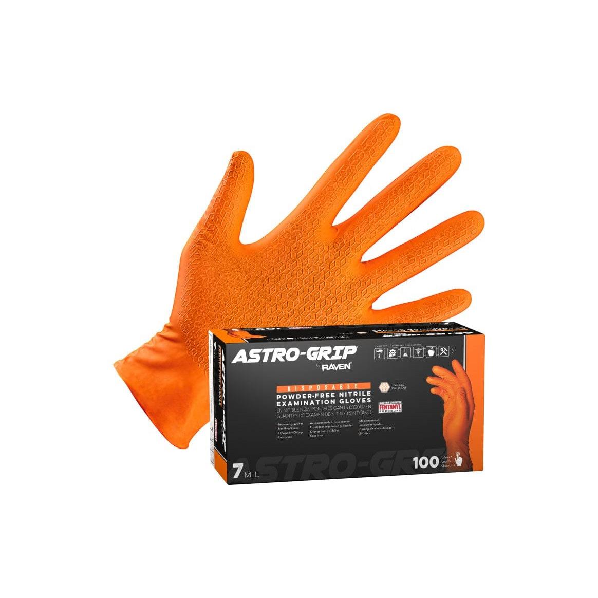 SAS Safety Qualifies for Free Shipping SAS Safety Nitrile 7mil Orange Glove L 100-Box #66473