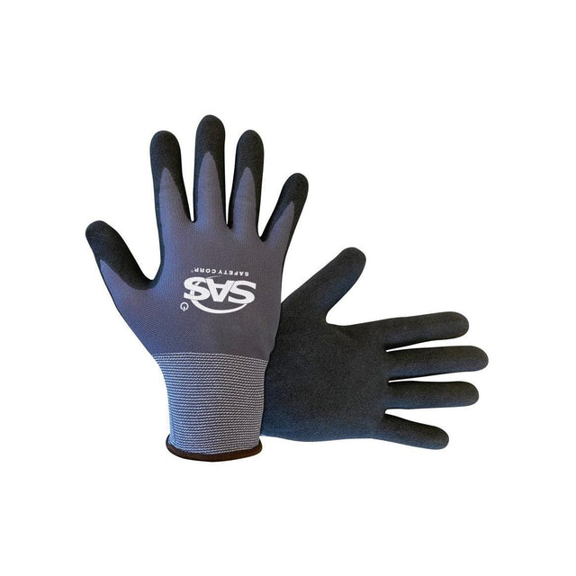 SAS Safety Qualifies for Free Shipping SAS Safety Nitrile Palm Coat Glove L Pair #640-7013