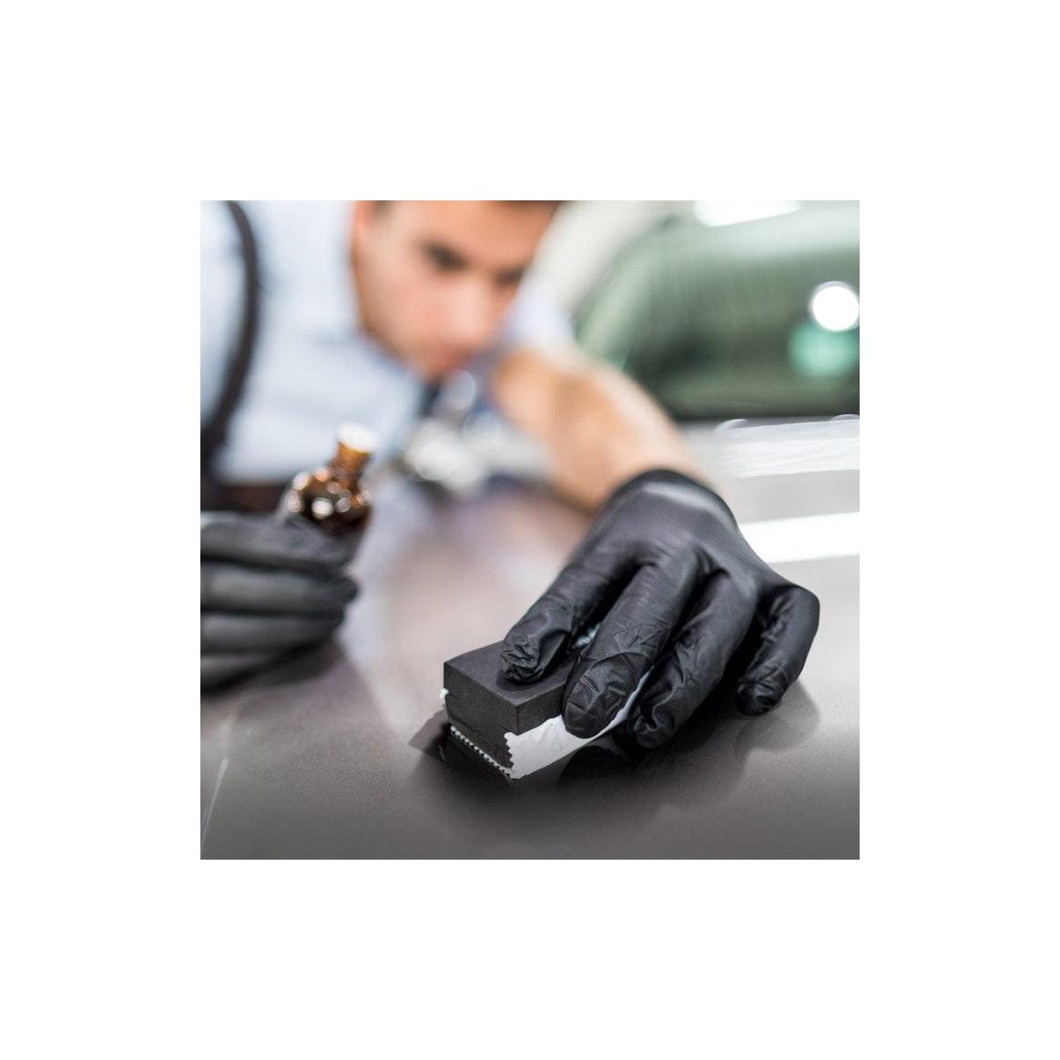 SAS Safety Qualifies for Free Shipping SAS Safety Raven Powder-Free Nitrile 7mil Black Glove M 100-Box #66517