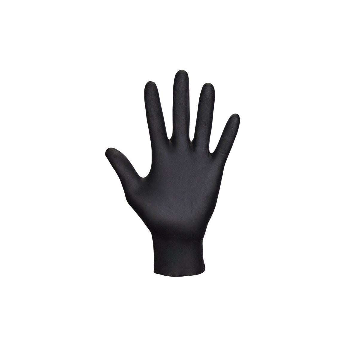 SAS Safety Qualifies for Free Shipping SAS Safety Raven Powder-Free Nitrile 7mil Black Glove M 100-Box #66517