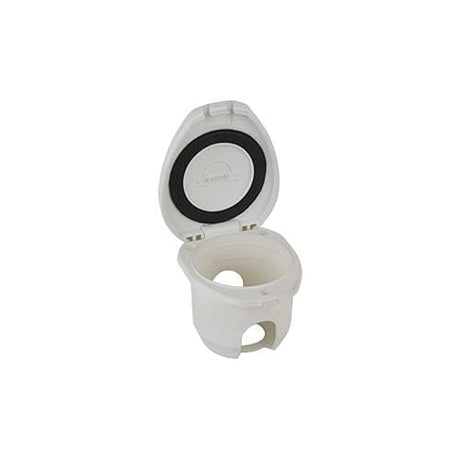 Scandvik Qualifies for Free Shipping Scandvik Cap Cup Single White Hinged Recessed #12104P