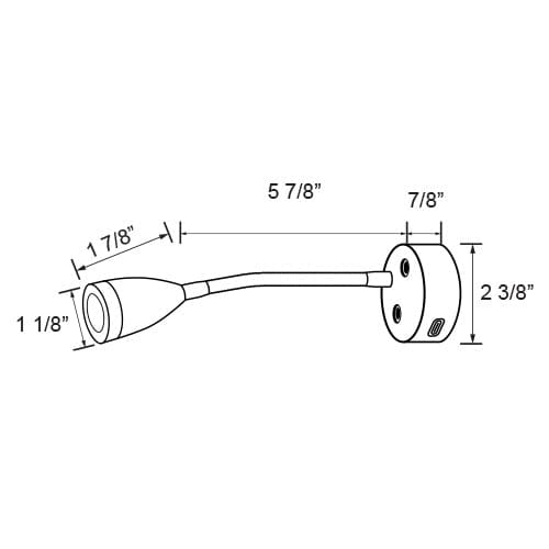 Scandvik Qualifies for Free Shipping Scandvik Reading Touch Light Gooseneck White/Blue Light & Black Housing #41776P