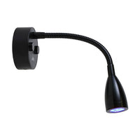 Scandvik Qualifies for Free Shipping Scandvik Reading Touch Light Gooseneck White/Blue Light & Black Housing #41776P